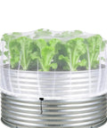 Garden Shield Net For Raised Beds, Bird Exclusion Mesh To Protect Vegetables Berries And Herbs, Circular Bed Cover on metal planter