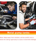 Two-pack metal oil pump oiler, 200ml, 4.92in spout; left under-hood use, right spray on vehicle.