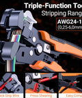 Ultimate Preciva Crimping Tool Kit Featuring Quick-Change 6-Jaw System, Heavy Duty Wire Stripper, Plus 285 Premium Terminals For Heat Shrink Insulated And Solar Connectors In Auto Or Home Jobs. AWG24-10 wire stripper