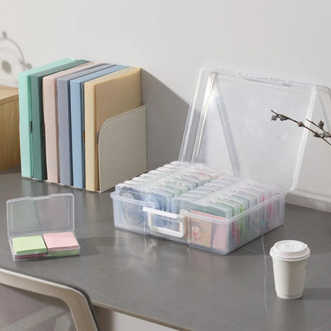 Keep Your Photos Shipshape And Stashed With This Roomy Storage Box Featuring Sixteen Secure Snap Covers For 4X6 Prints Greeting Cards Stickers And Craft Gear To Hold Your Essentials Neat As A Pin Always