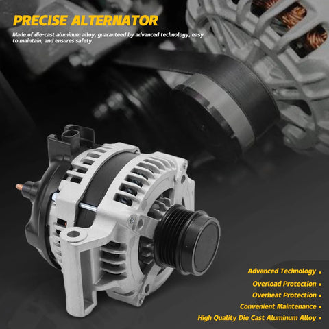 Upgraded High Performance Alternator Replacement 11682N 13592811 22892568 22892569 Fits Buick Regal, Cadillac, GMC, Chevy