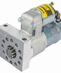 Heavy Duty Mini Starter Built Tough For Gm And Chevy Ls V8 Engines with aluminum mount showcasing gear reduction features.