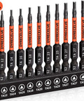 10-piece triangle screwdriver bit set with S2 steel, magnetic head TA12 TA14 TA16 TA18 TA20 TA23 TA25 TA27×2 TA30