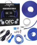 4 Gauge OFC Amplifier Wiring Kit Heavy Duty Installation Bundle with power and ground cables, ANL fuse holder, amp wiring components