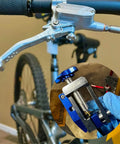 All In One Bike Hydraulic Brake Tool Kit For Easy Disc Brake Maintenance 2 In 1 Copper And Aluminum Alloy Line Cutter shown in use