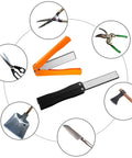 Folding Pocket Diamond Sharpener For Garden Tools And Knives, Dual Sided 400 600 Grit Stone For Scissors, Pruners, Loppers, And Blades