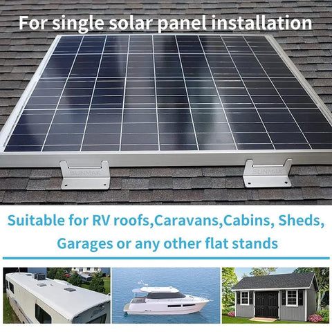 Eight Piece Set Lightweight Aluminum Z Brackets For Solar Panels Corrosion Free Mounting On Roof