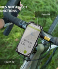 Third Gen Bike Phone Mount For Stem With Shock Absorbing Silicone Holder And Scratch Free Grip, smartphone display visible