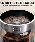 Close-up of 304 stainless steel filter basket for the Commercial Coffee Urn 110-Cup 16L Fast Brew Stainless Steel Hot Beverage Dispenser.
