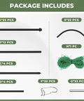 Package includes parts for Heavy Duty Garden Arch Trellis For Climbing Plants Outdoor Metal Arbor Support, 6.7 ft tall.