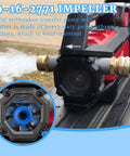 Beefed Up Impeller And O Ring Kit For Milwaukee M18 Transfer Pumps Replacement 49-16-2771 49162771 Upgraded Water Pump Repair Accessories Blue With Easy Fit Durable Build Noise Reduction And Corrosion Resistant Parts. blue impeller installed on Milwaukee M18 transfer pump