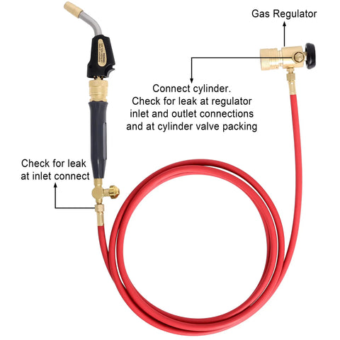 Self-Lighting Hand Torch Kit For HVAC And Plumbing, Air Acetylene Compatible With Propane, MAP/PRO MA-PP And Turbo Torch Systems close-up