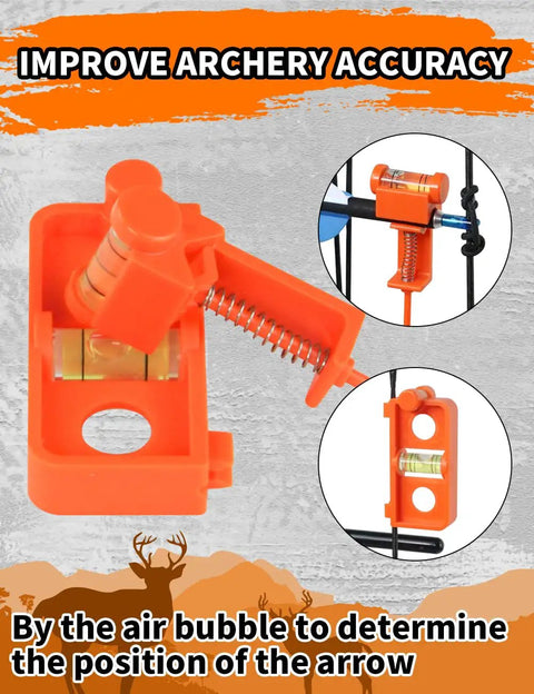 Bow Tuning And String Level Kit For Compound Bows Orange Pro Grade Easy To Use Archery Level Tool With Bubble Level