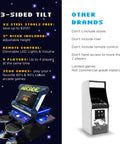 Full Size Commercial Grade Cocktail Arcade Cabinet for Home Game Rooms, 2 Player, 3500 Classic Games, 26 Inch LCD Lift Screen