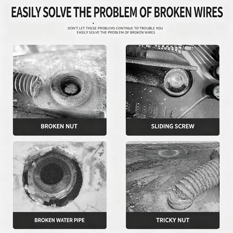 Detailed image of damaged fasteners for 14 Piece Heavy Duty Screw Extractor Set With Left Hand Drill Bits For Stripped Screws.