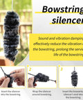 Recurve Bow String Silencers Kit With Fur Arrow Rest And Adhesive Bow Limb Silencers, String Splitter, and Installation Steps