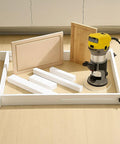 Dope Juice Groove Router Jig With 8 Spacers, Adjustable Groove Jig for cutting boards up to 22x29 inches, wooden router guide