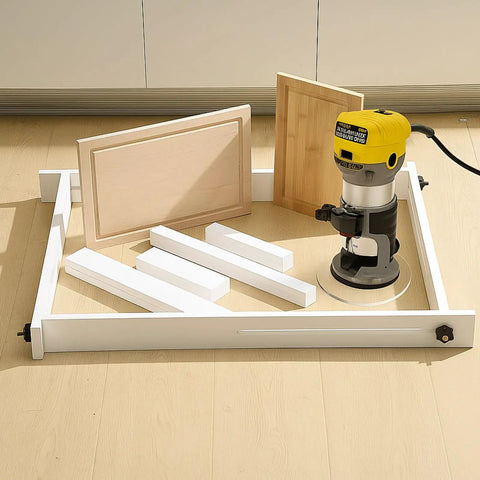 Dope Juice Groove Router Jig With 8 Spacers, Adjustable Groove Jig for cutting boards up to 22x29 inches, wooden router guide