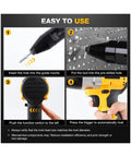Steps to use Cordless Brushless Rivet Gun Kit With LED Light, 3 Nosepieces, 150 Rivets, Case, Pop Rivet Tool For Aluminum Iron And Stainless Steel