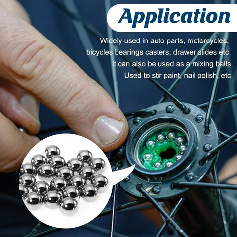 G25 chrome steel bearing balls, 3 mm, mirror-polished, 500-piece set for bearings and DIY projects.