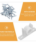 30 Sets Plastic Ball Door Catch Cabinet Hardware Kit With Screws built tough, showcasing screws and white plastic catch.