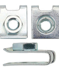 Four Piece Badass U Nut Fastener Clips For Car License Plates And Bumpers Built Tough For Any Ride Quick Install Rust Resistant Steel Hardware.