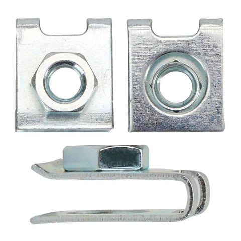Four Piece Badass U Nut Fastener Clips For Car License Plates And Bumpers Built Tough For Any Ride Quick Install Rust Resistant Steel Hardware.
