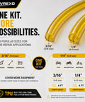 Top Tier TPU Fuel Line Kit 3/16 And 1-4 Inch With 8 Heavy Duty Clamps For Small Engines Lawmowers Trimmers And Chainsaws Flexible Durable Performance Gear, yellow tubing