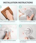 Clear Suction Cup Hooks For Shower Small Size Heavy Duty Removable And Reusable Transparent Bathroom Organizer installation steps