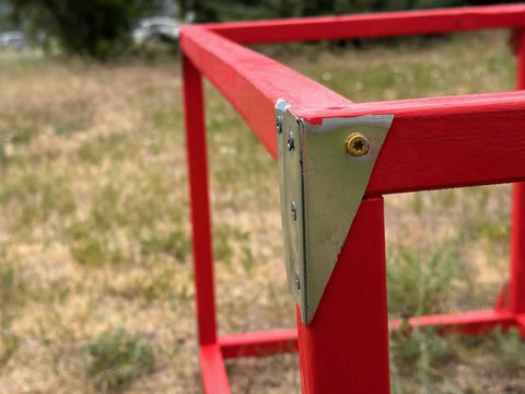 DIY Chicken Tractor Bracket Kit With Complete Plans And Instructions, Includes 4 Right Bent Base Plates, 4 Left Bent Base Plates And 12 Base Plates, 24 Ga Galvanized Steel, No Angled Cuts Required, Expandable, Made In USA