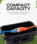 Outdoor Waterproof Electrical Box For Small Cords And Power Strips With Six Cable Entries All Weather Extension Cord Cover