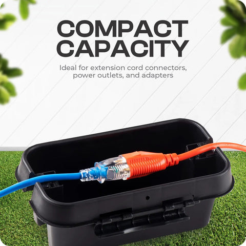 Outdoor Waterproof Electrical Box For Small Cords And Power Strips With Six Cable Entries All Weather Extension Cord Cover