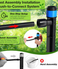 Drip Irrigation System Kit 250 Feet Quick Connect Garden Misting Watering System tubing connection setup diagram