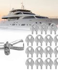 Heavy Duty 15 Pack 304 Stainless Steel Wire Rope Clips 1 Sixteenth Inch U Bolt Cable Clamp Fasteners group with yacht