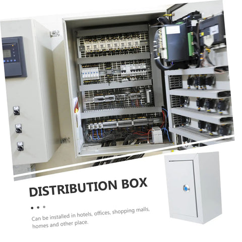 Open Heavy Duty Weatherproof Wall Mount Electrical Distribution Box for Industrial Use showing internal wiring and panels