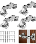 4 Pack Frameless Soft Close Cabinet Hinges 170 Degree Concealed Full Overlay for Kitchen Cabinets image