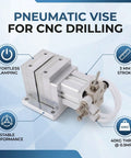 Compact Aluminum Pneumatic Vise Clamp Fixture For CNC Drilling And Grinding With Smooth 3mm Stroke Effortless Operation And Strong Grip Power