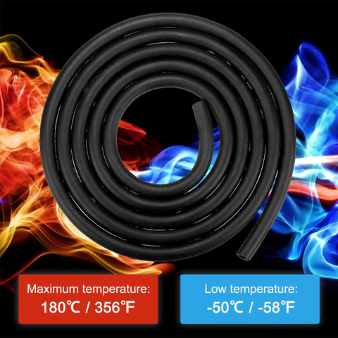 Heavy Duty Fuel Line Hose For Automotive Engines And Equipment Three Quarters Inch Inner Diameter 19mm Outer Diameter 30mm Length 4.92 Feet NBR Rubber High Pressure Oil And Gas Fuel Tube For Cars Trucks Generators Lawn Equipment Steam Emission Use coiled for temperature resistance.
