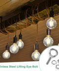 Premium Stainless Steel Eyebolts M10x40mm Solid As A Rock Shoulder Lifting Eye Bolts With Complete Nuts And Washers heavy duty rigging used for hanging lights.