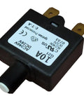 Compact Thermal Reset Tiny But Mighty Single Pole Circuit Breaker Push to Reset, 10 Amp, 240 VAC or 28 VDC, Miniature Size