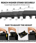 5 Level Adjustable Step Stool With 700 Lb Capacity For Seniors And Home Safety showing height adjustment process