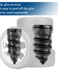 Close-up of tire with 100Pcs Tire Plug Kit With Screwdriver For Quick Flat Tire Repair Nails For Cars Motorcycles And Trucks Self Service Patch Kit Durable And Easy To Use Anywhere Today, showing waterproof drip glue process on the repair nail.