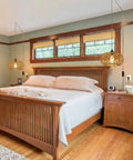 Plug In Pendant Light With Handwoven Rattan Shade, Boho Farmhouse Chandelier over rustic bedroom, 15 Ft Hemp Rope Cord