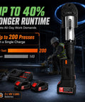 Heavy Duty 60Kn Electric Copper Crimping Tool 18V Brushless Motor Press Kit with two 18V batteries and charger.