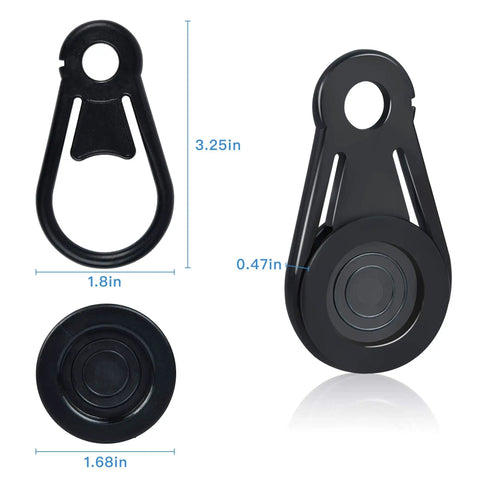 20 Pack Movable Tarp Clips For Outdoor Camping And Tent Setups, 3.25in x 1.81in x 0.47in waterproof plastic with dimensions