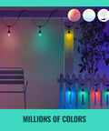 48Ft Color Changing Outdoor String Lights With Weatherproof Design No Fuss Adapter Included Control Via Connected App And Voice