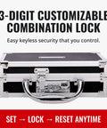Locking Medicine Case With Combination Lock For Home, Travel And Shared Spaces, Portable Lock Box