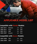 Mechanic working on car engine with list of Honda and Acura models for Heavy Duty Alternator Replacement For Honda And Acura Vehicles Fits Accord Civic CRV Element TSX CSX 2.0L And 2.4L Engines Includes 31100 RAA A01 And 104210 4732 Plug And Play Easy Bolt In Install Reliable Power Great Value For 2003 To 2011 Models