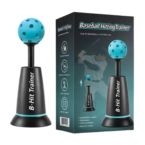Baseball Batting Training Machine With Metal Frame And Auto Throw For All Skill Levels Youth And Adults Realistic Pitching Spheres And Comprehensive Solo Practice Gear, blue ball and box