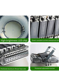 400W LED Construction Site Light, 6000K White Light Outdoor Flood Light components including LED chip, driver, heat sink, and bracket.